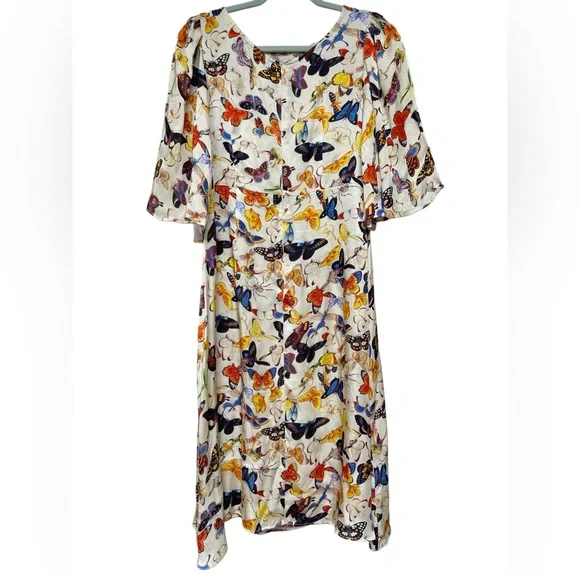 Samantha Pleet Butterfly Noble Midi Dress | Sz 6 - Picture 4 of 13